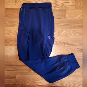 Navy Wonderwink Aero cargo jogger scrub pants, women's XL